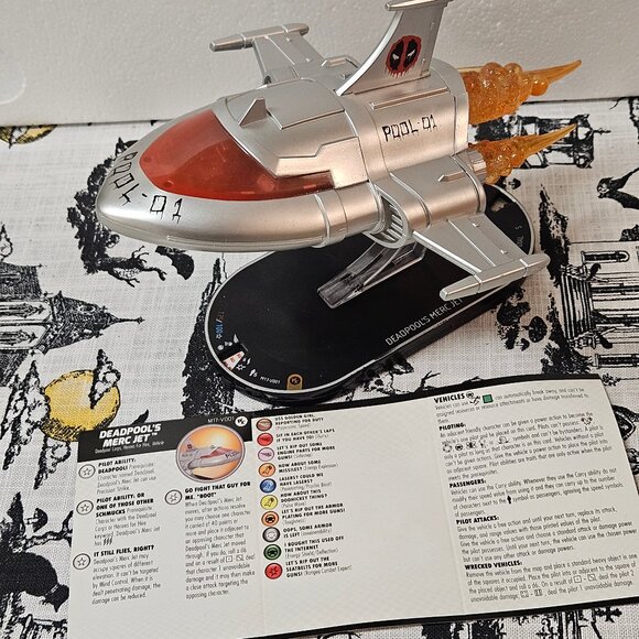 Marvel Wizkids Heroclix - M17-V001 - Deadpool's Merc Jet Vehicle Figure Limited - Picture 1 of 8